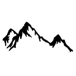 Wallity Mountain Escultura de Pared de Metal Negra